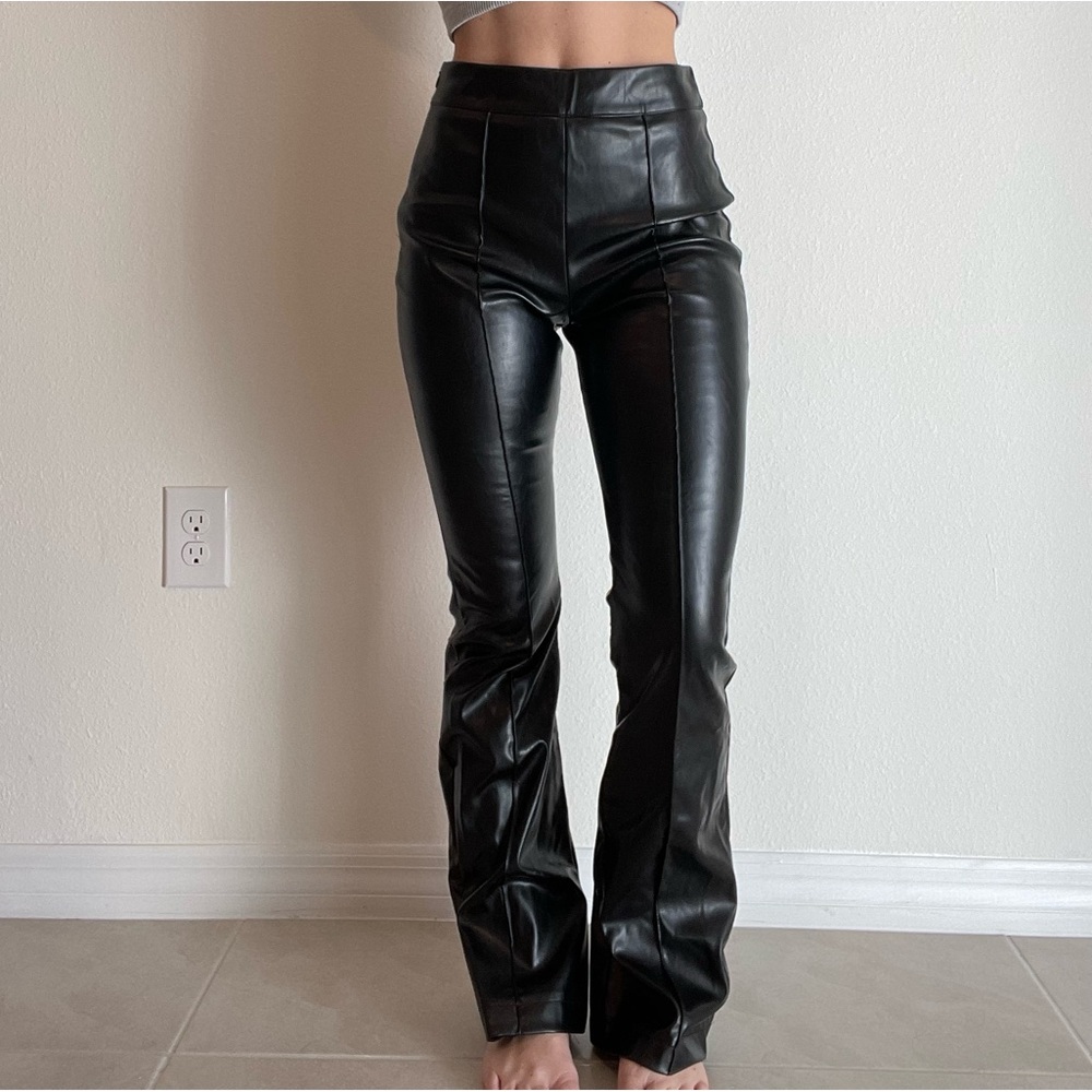 Faux Black Leather Pants